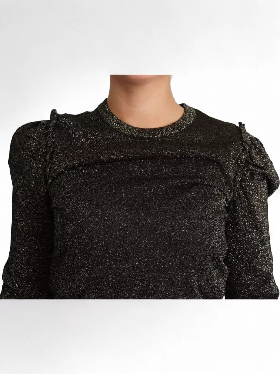 Dolce&Gabbana Glitter Knit Cropped Pullover Sweater