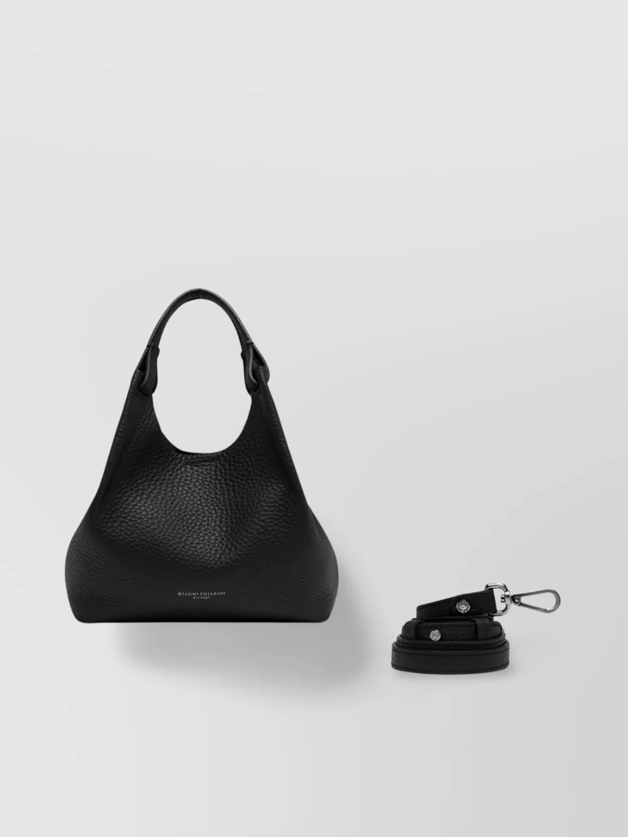Gianni Chiarini Modern Leather Shoulder Bag With Dual Handles