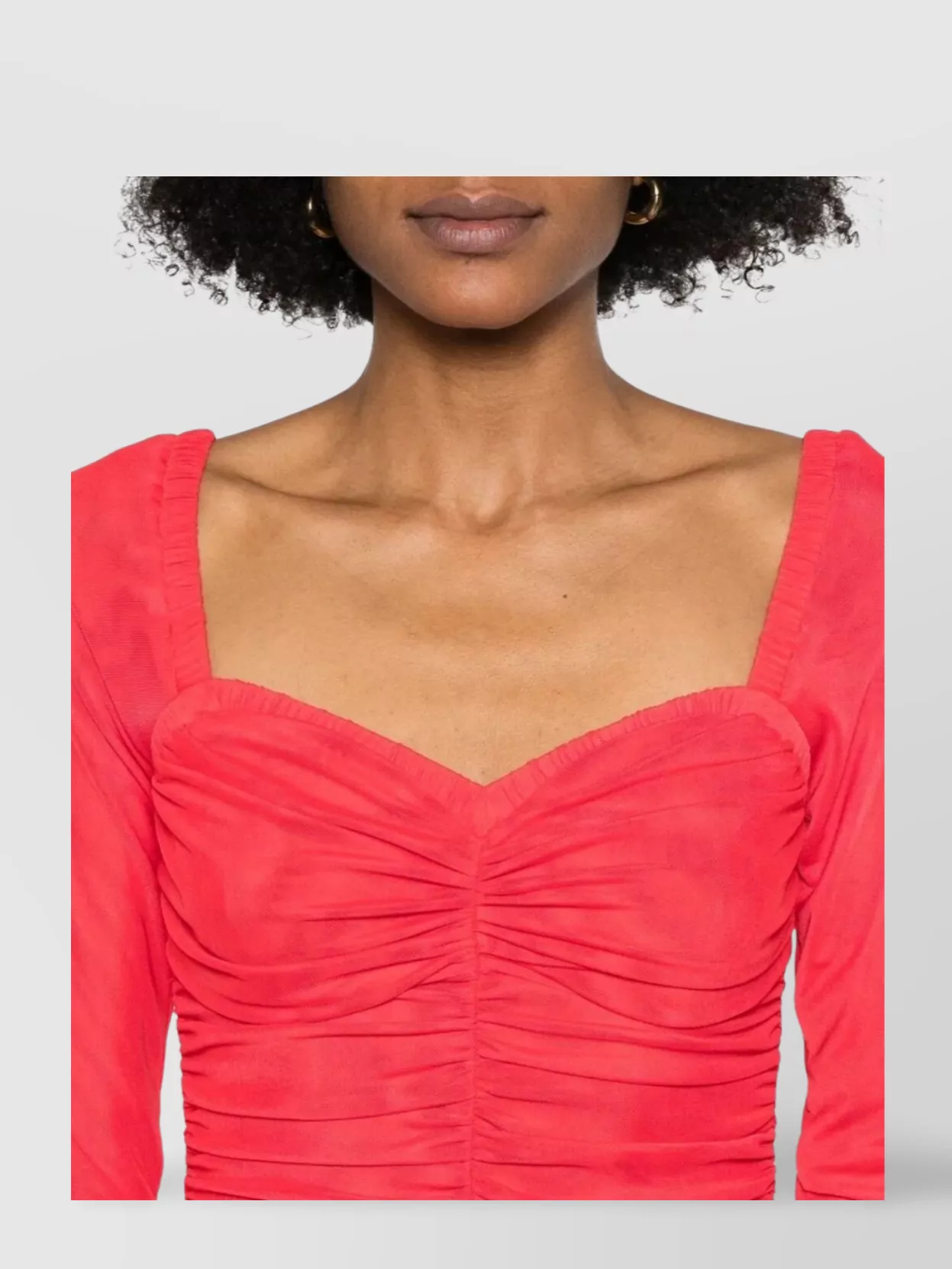 Rotate Birger Christensen Mini Mesh Dress Long Sleeves