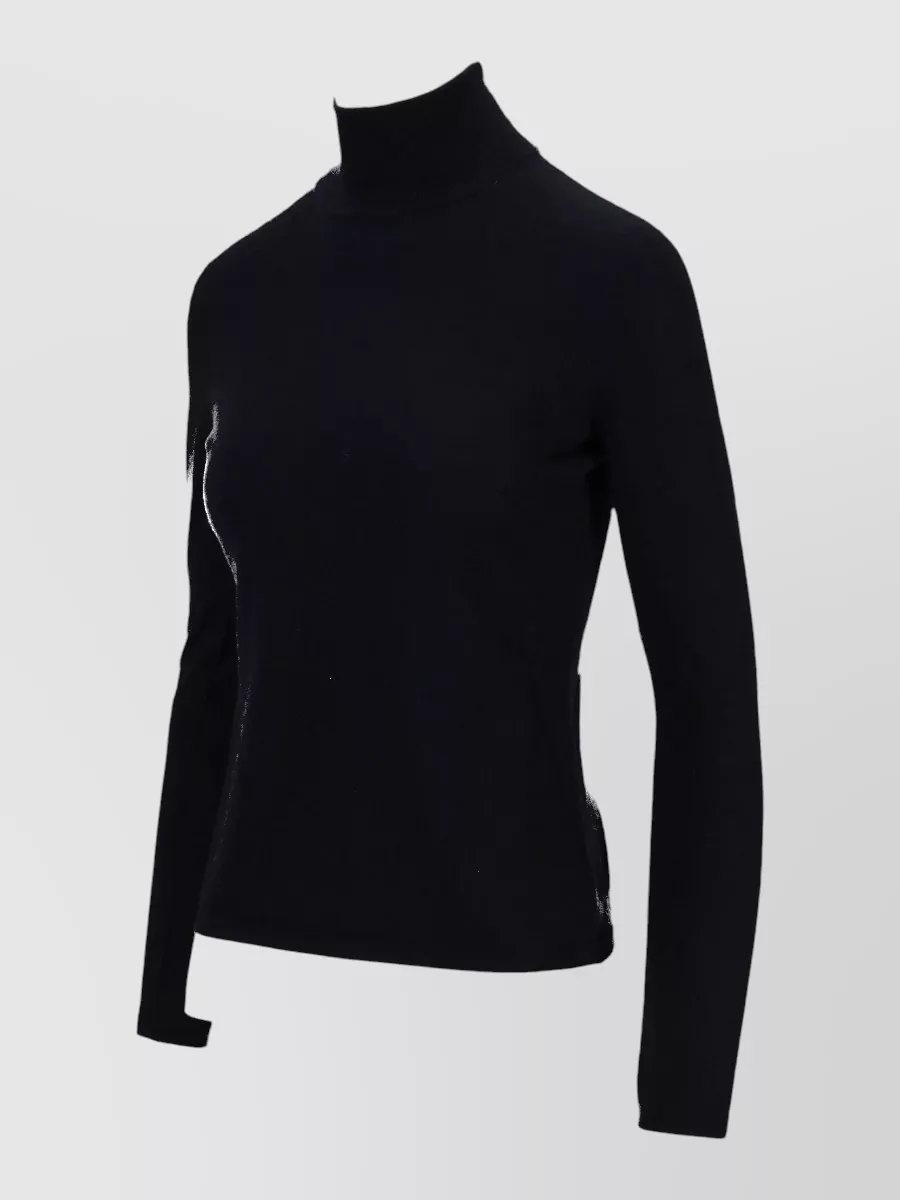 Max Mara Knit Turtleneck Tank Top Long Sleeves