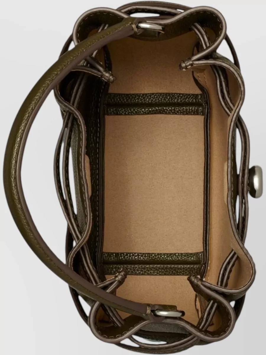 Tory Burch Romy Mini Leather Bucket Bag