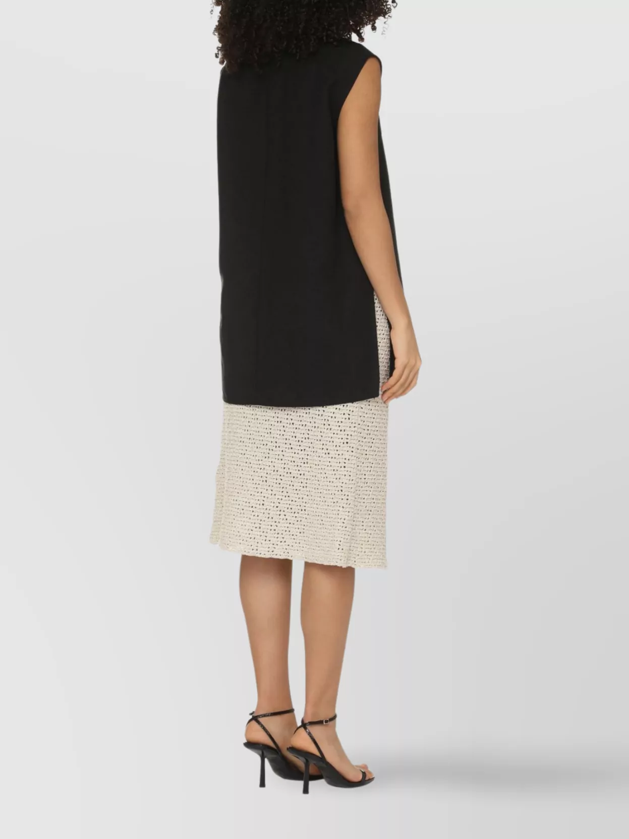 Bottega Veneta Cotton Wrap Skirt Crochet Effect In Neutral
