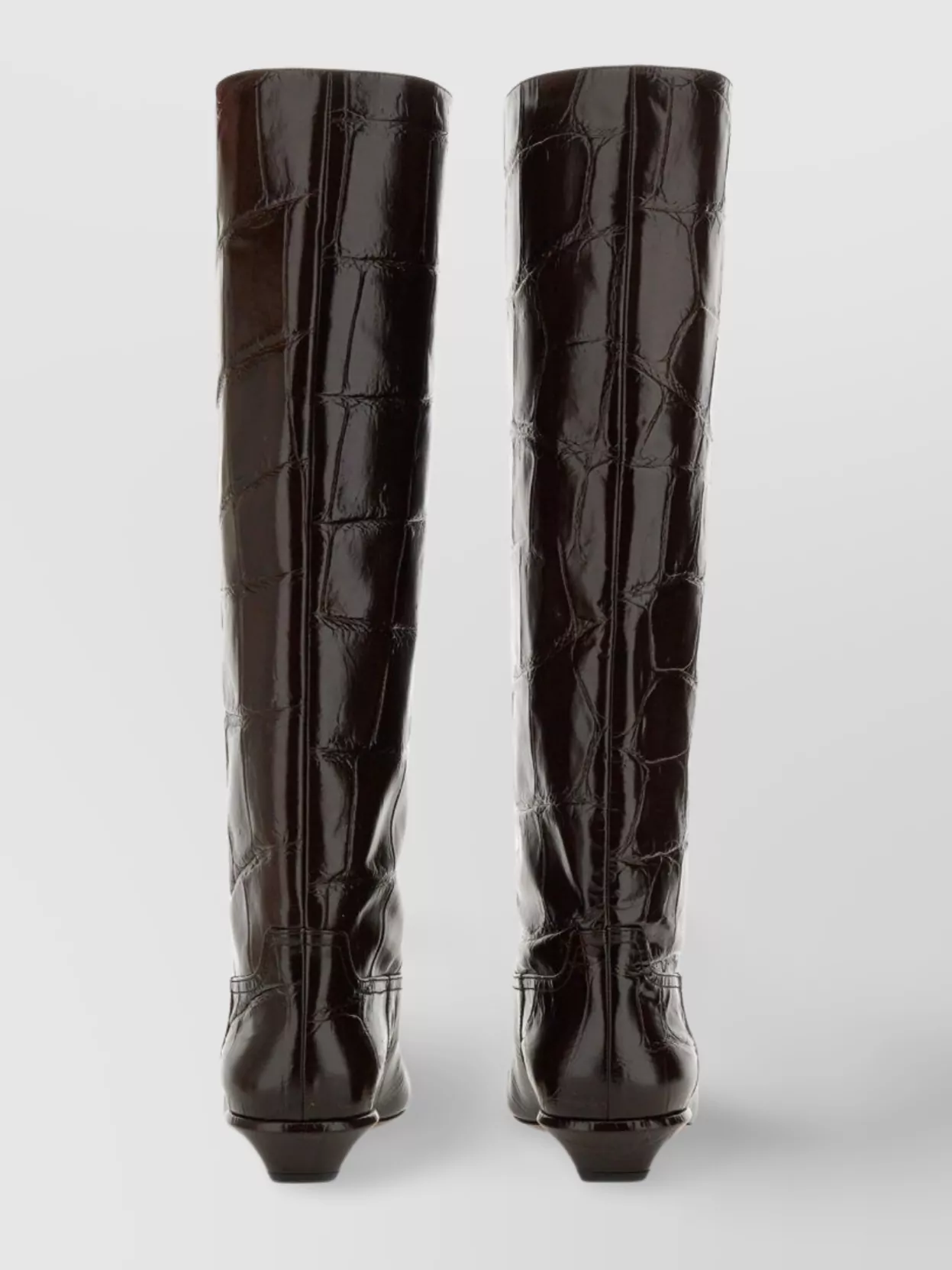 Paris Texas Square Toe Ankle Boots In Brown