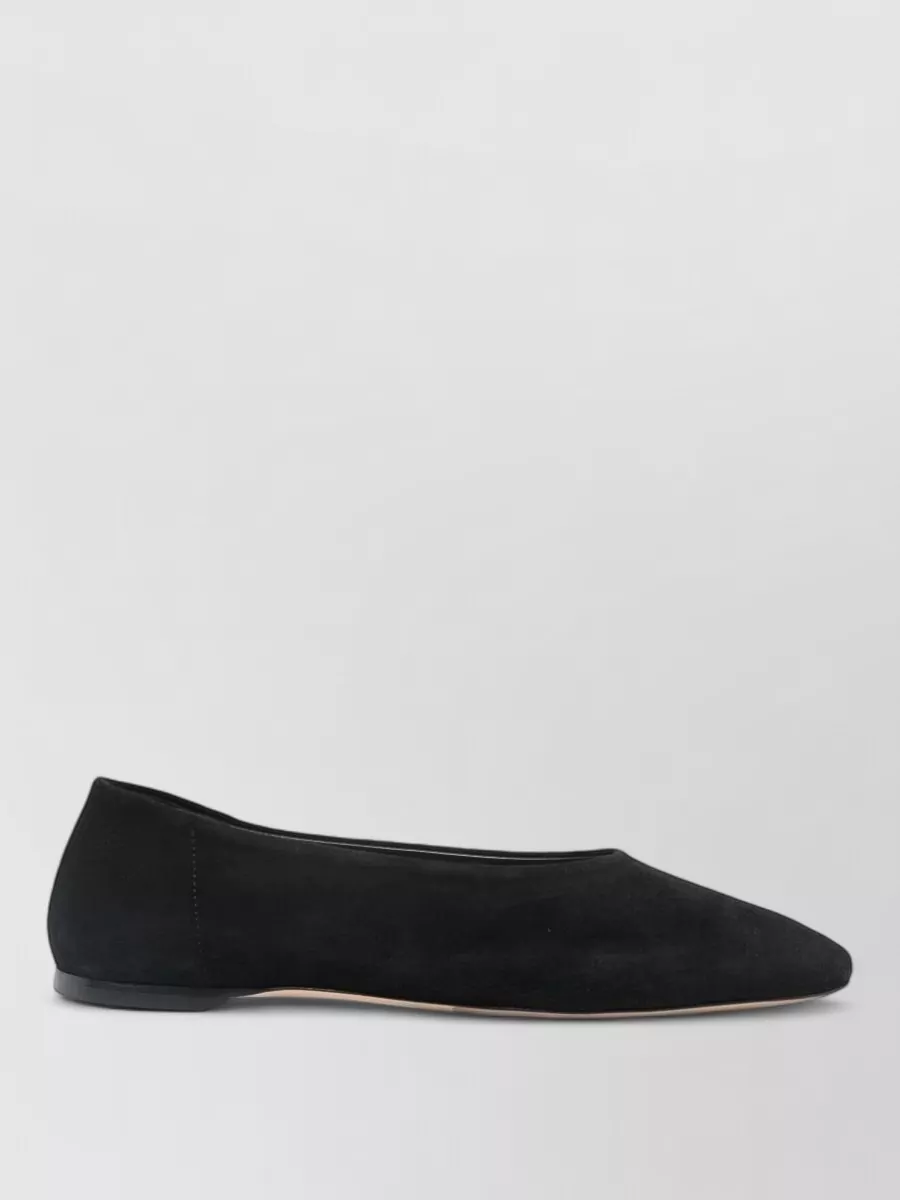 Totême Suede Leather Slingback Ballerina Shoes