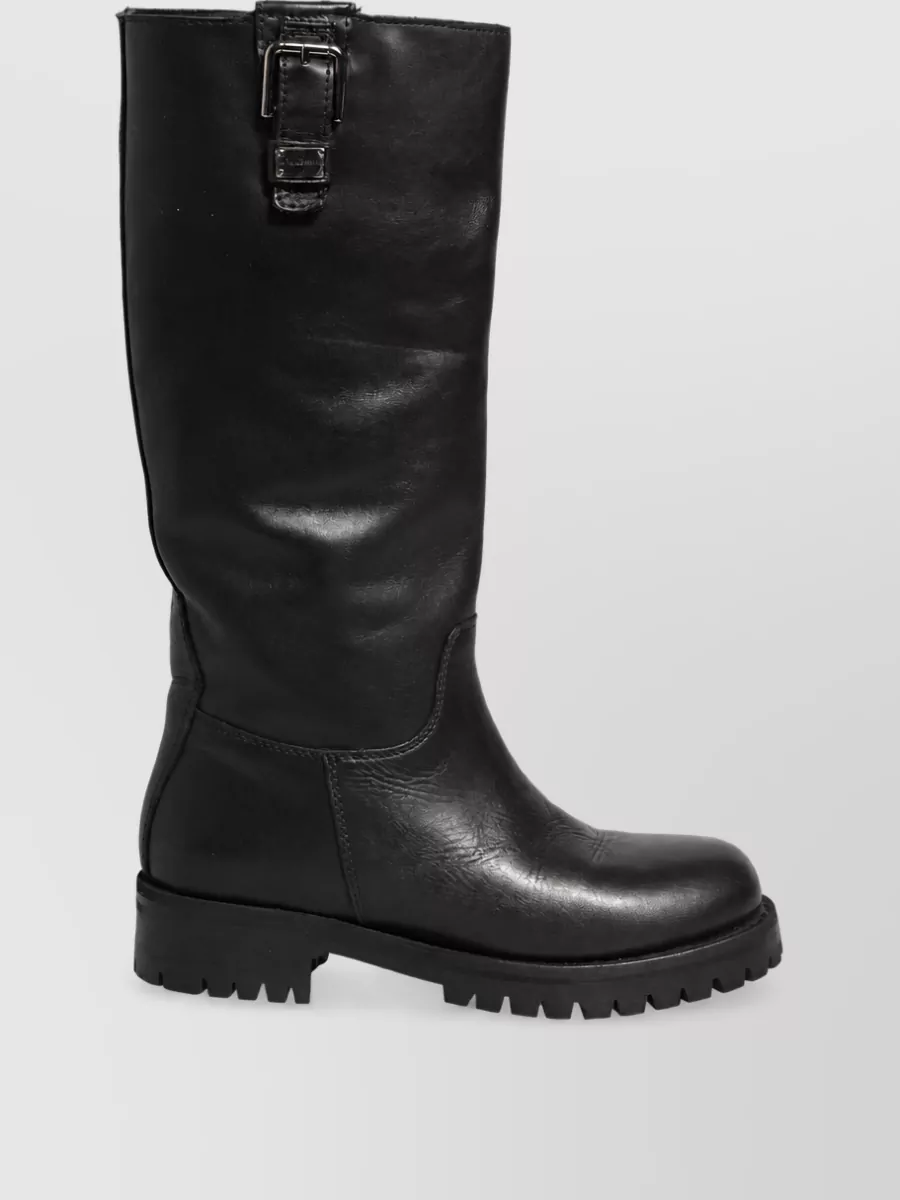 Dolce&Gabbana Leather Mid-Calf Boots