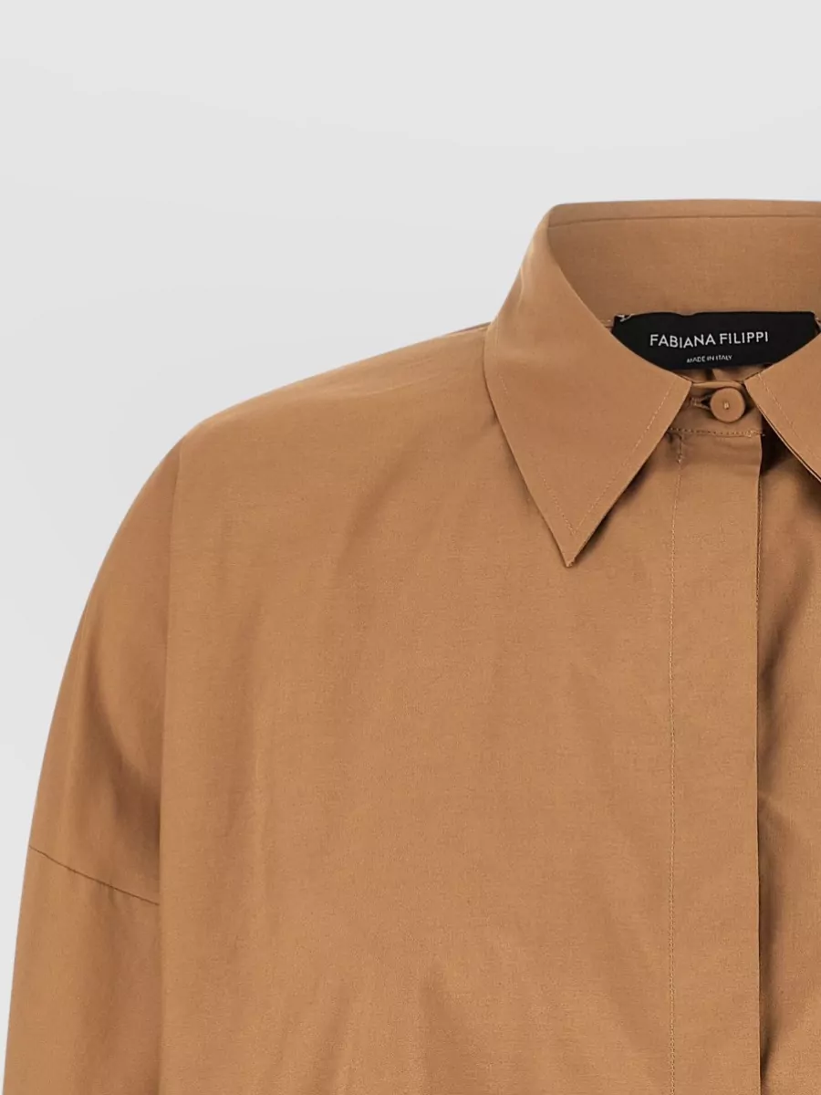 Fabiana Filippi Shirt Featuring Diamond Thread Point Collar