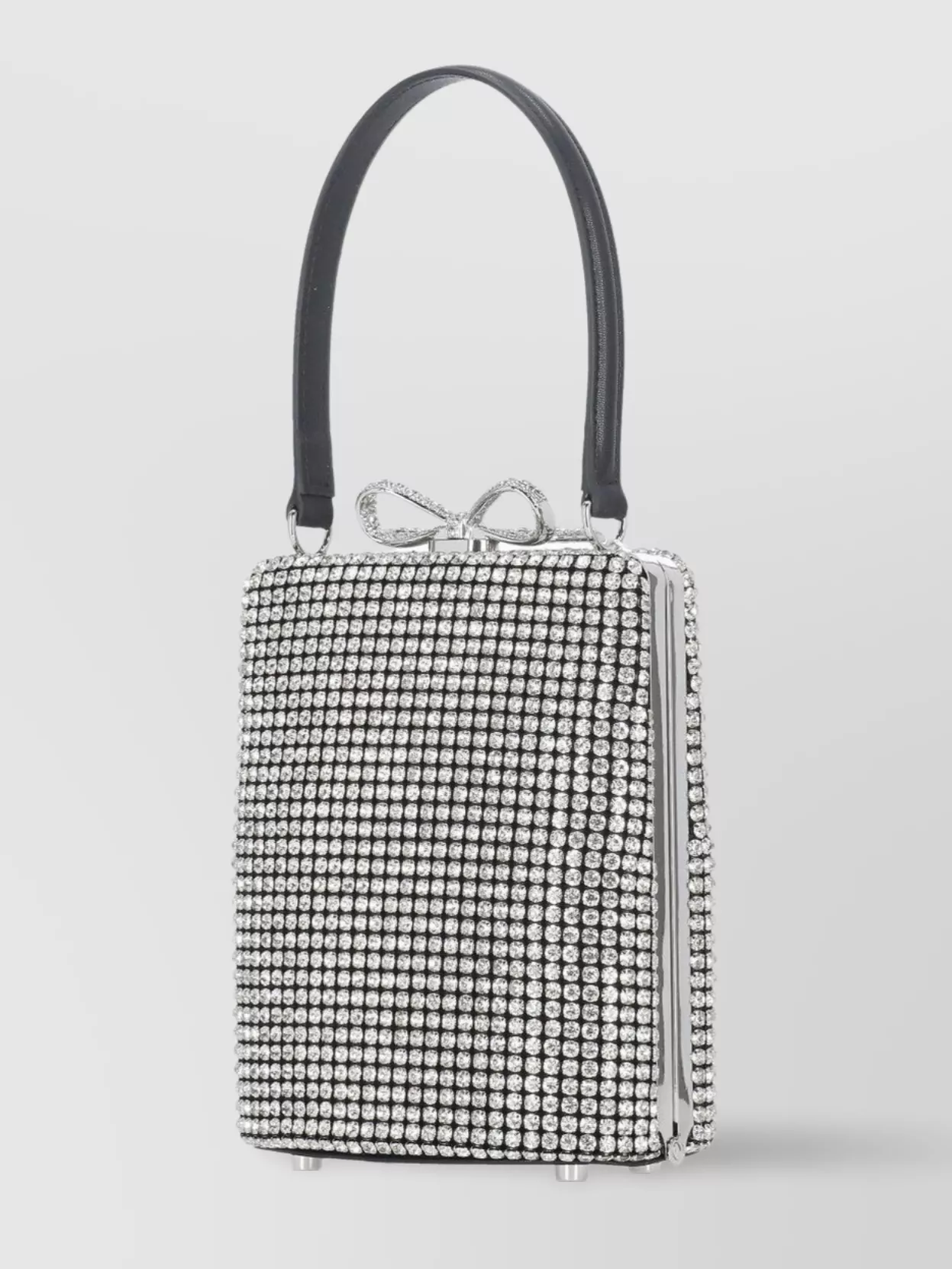 Self-portrait Structured Rhinestone Mini Bag With Top Handle
