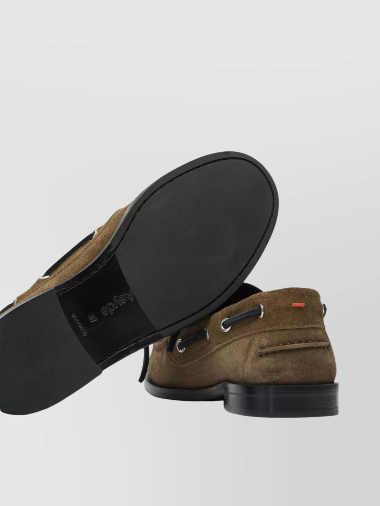 Aeyde Slip-ons With Suede Finish And Lace Detail