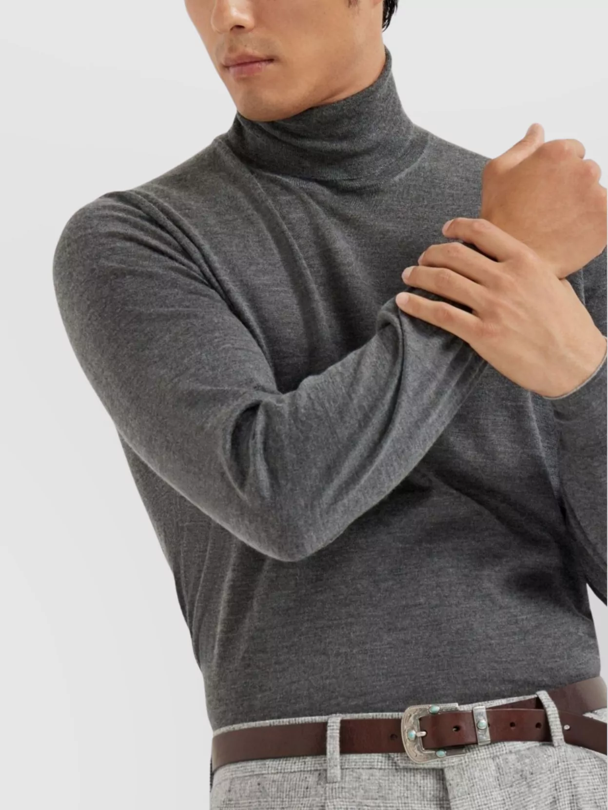 Brunello Cucinelli Turtleneck Fine Knit Long Sleeve Sweater