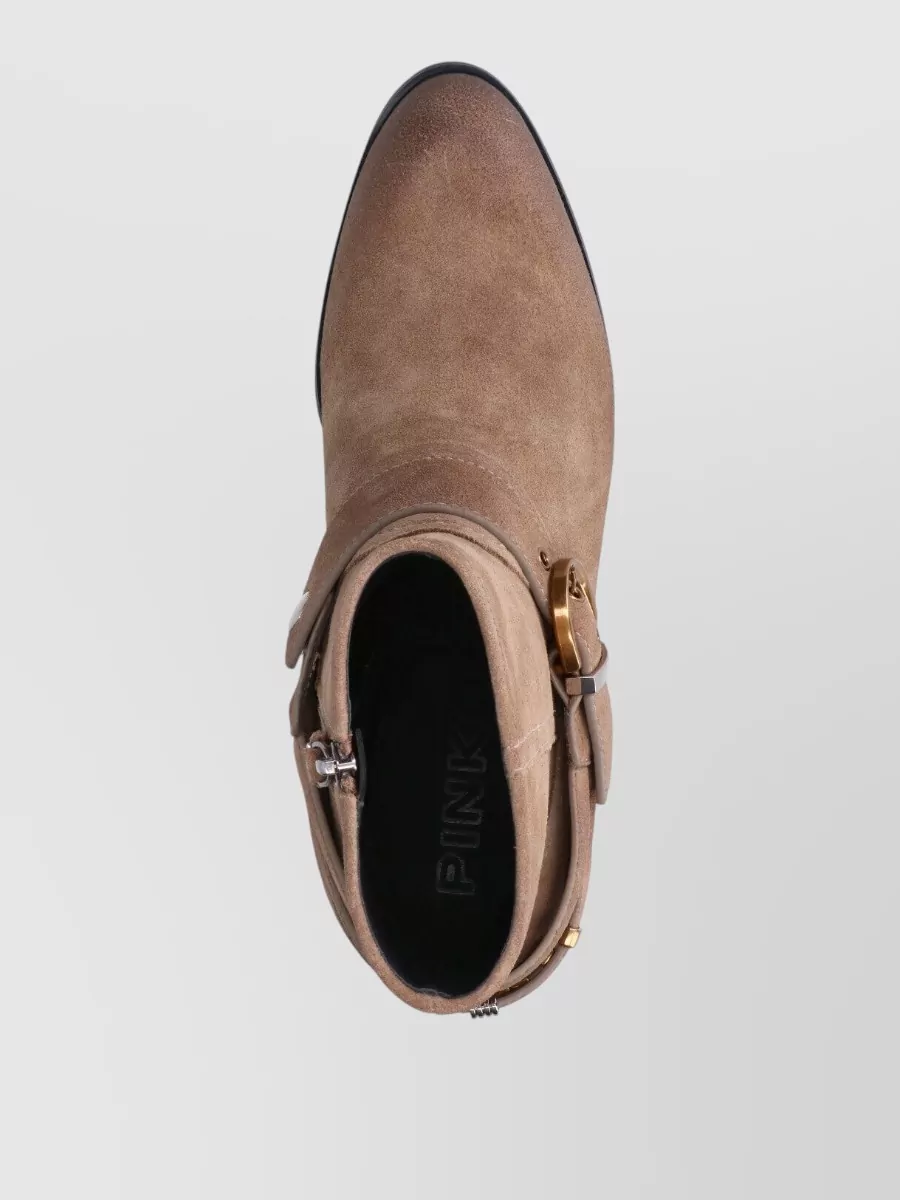 Pinko Leather Ankle Boots