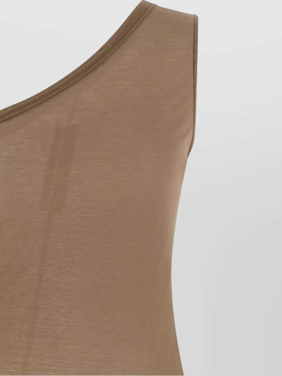 Rick Owens Drkshdw Cotton One-Shoulder Asymmetric Tank Top