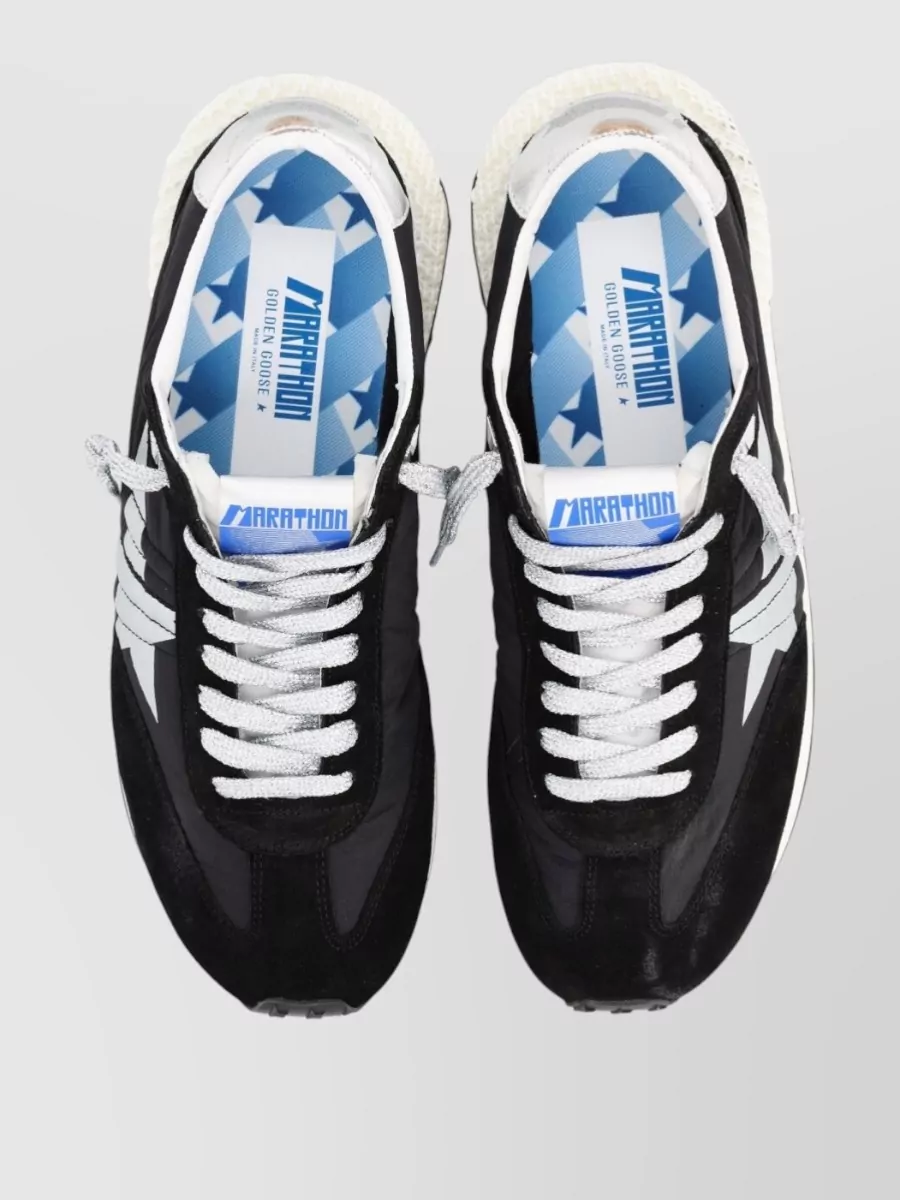 Golden Goose Sneakers Contrast Stitching Rubber Sole Suede