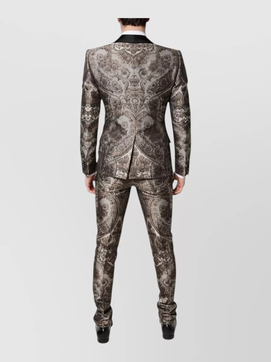 Dolce&Gabbana Silk-Blend Jacquard Slim-Fit Single-Breasted Three-Piece Tuxedo