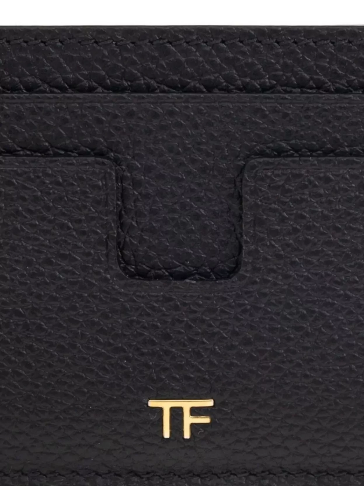Tom Ford Compact Textured Card Holder With Beveled Edges