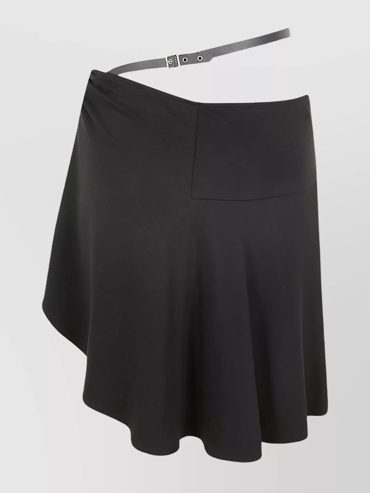 Courrèges Slash Ellipse Crepe Jerse Mini Skirt