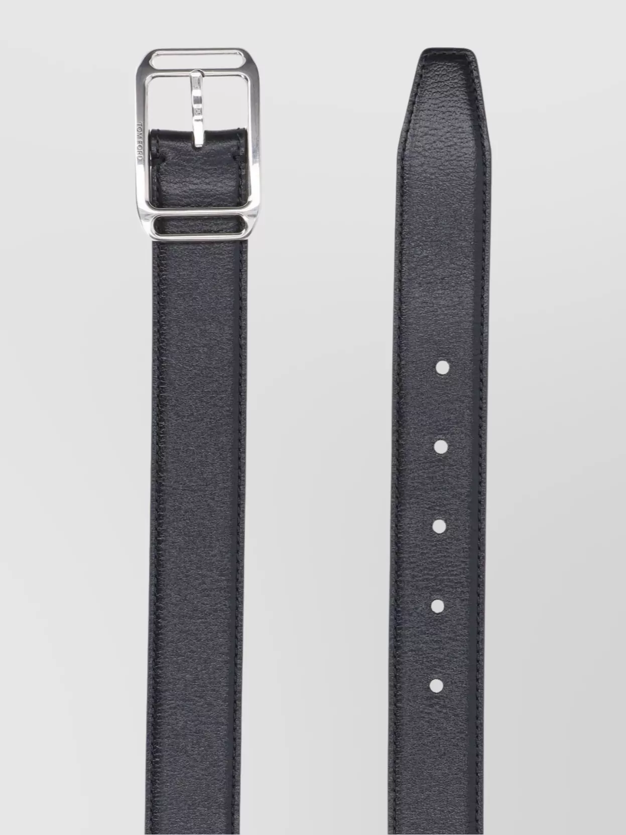 Tom Ford Adjustable Belt With Metal Rectangular Buckle