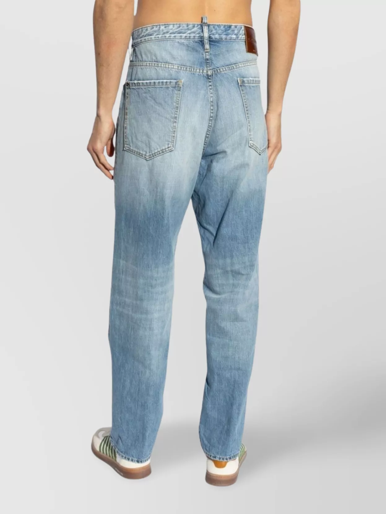 Dsquared2 Straight Leg Trousers With Belt Loops