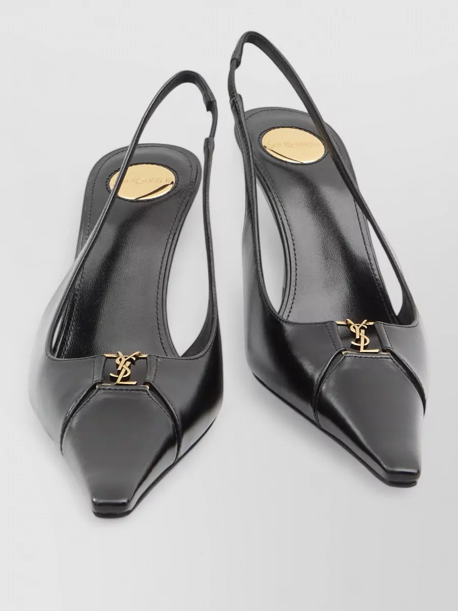 Saint Laurent Calfskin cutout pumps