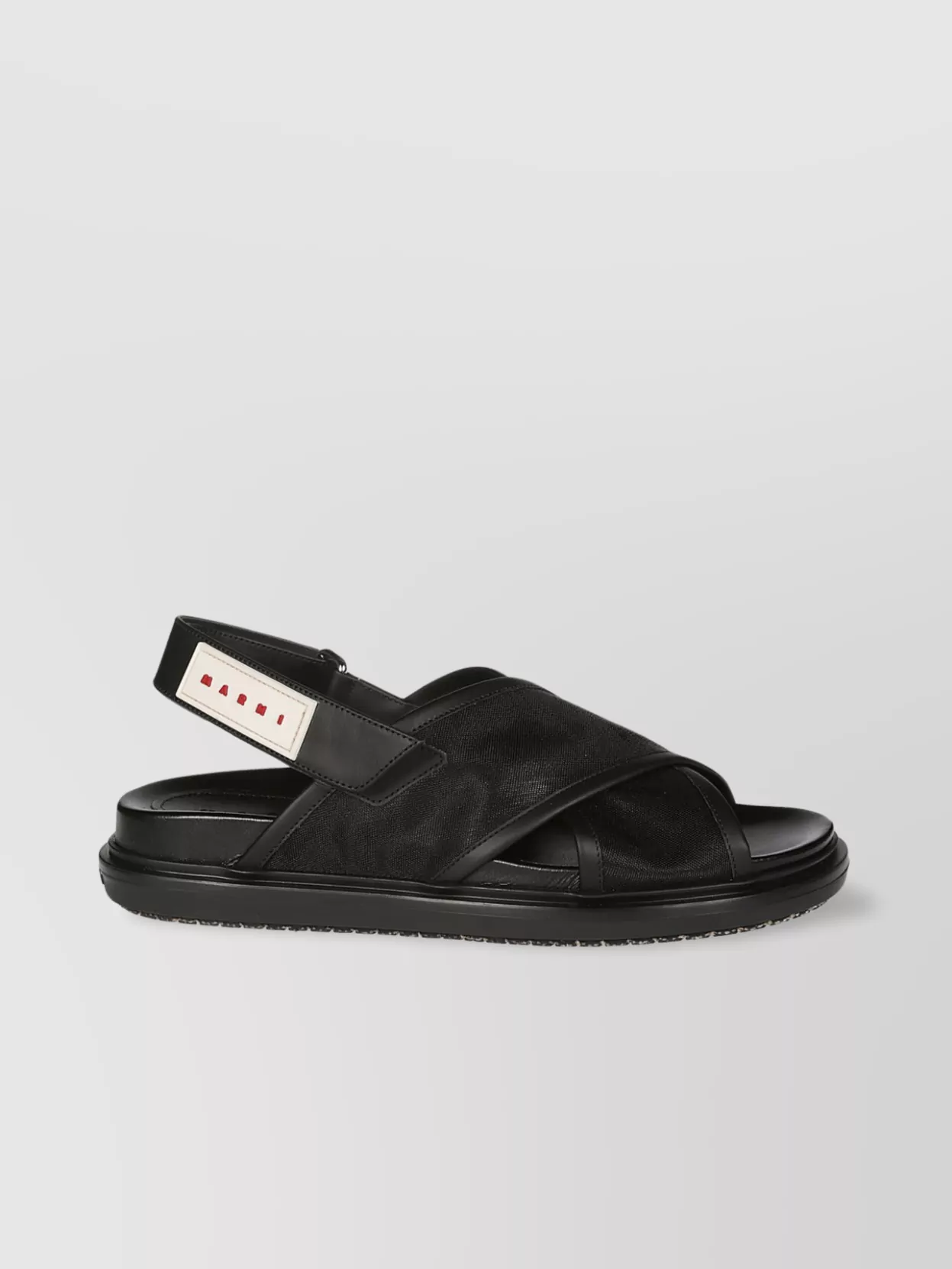 Shop Marni Cross Strap Flat Sole Sandals