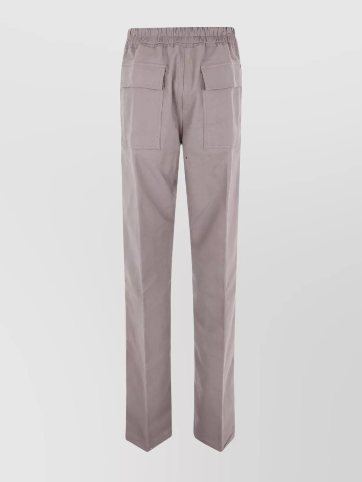 Rick Owens Drawstring Trousers With Wide Straight Leg In Gray