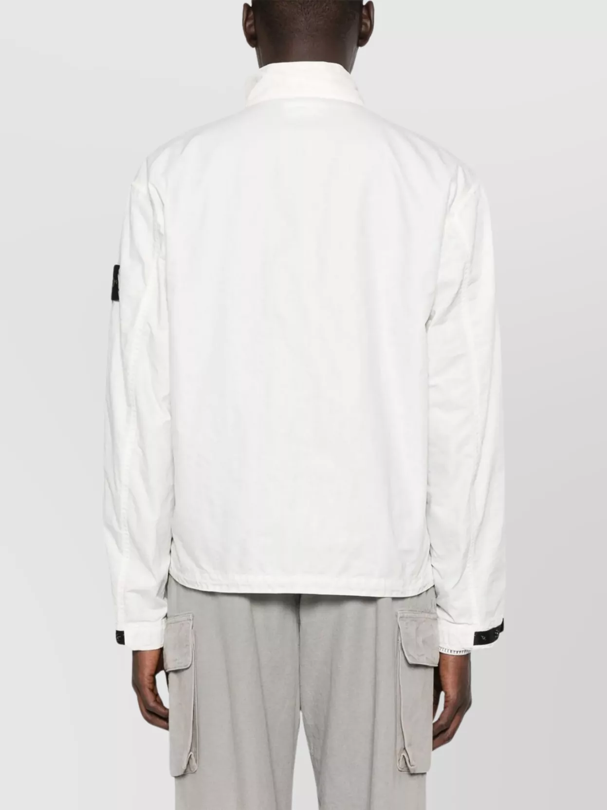 Stone Island Stand Collar Jacket With Hidden Pockets