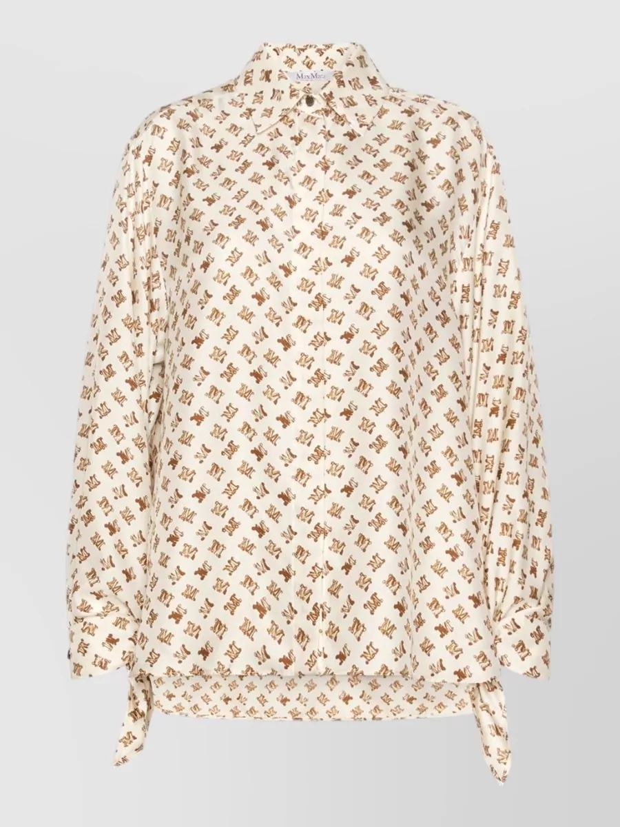 Max Mara silk printed oversized shirt