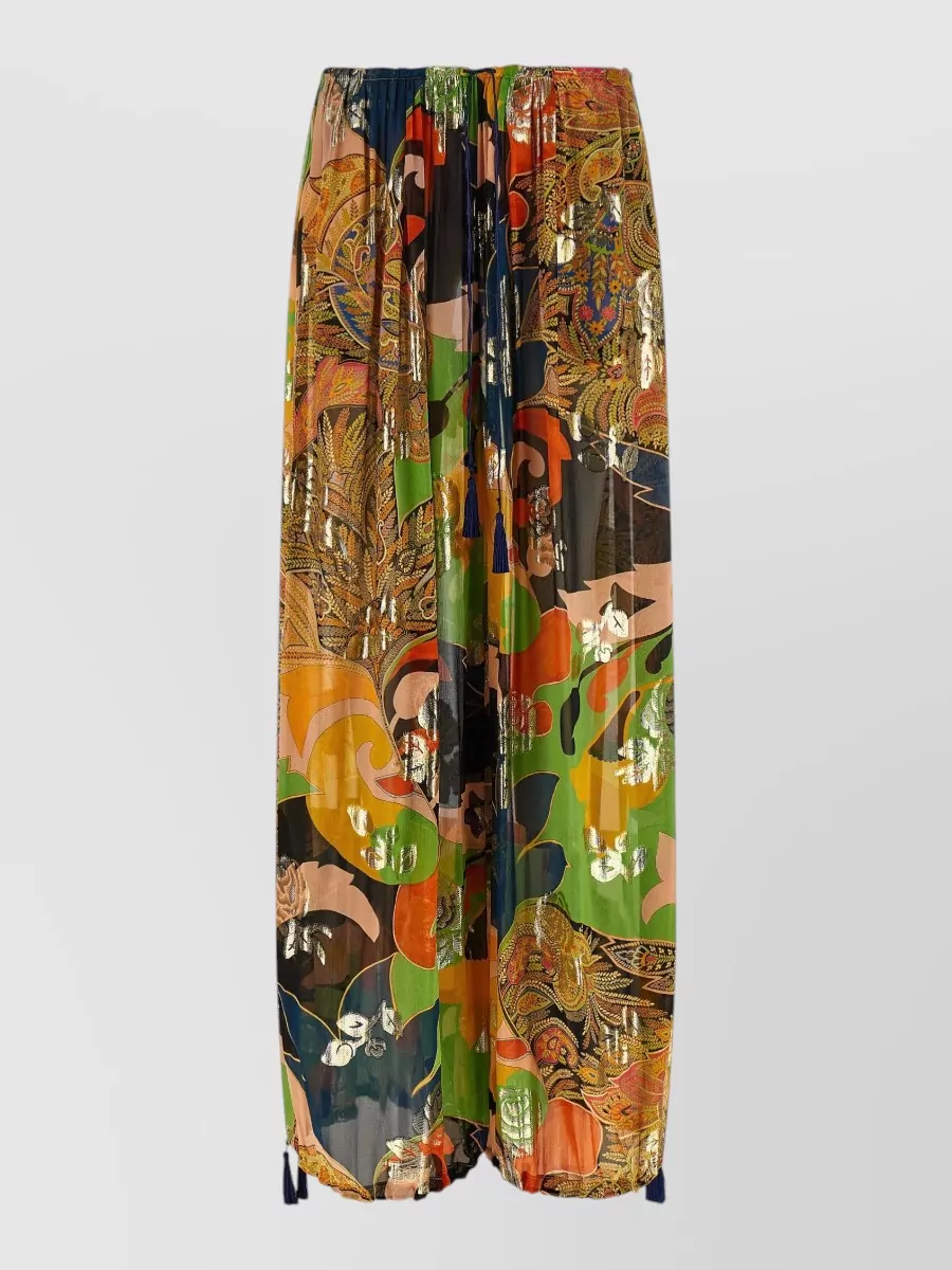 Etro Silk paisley-print wide-leg trousers
