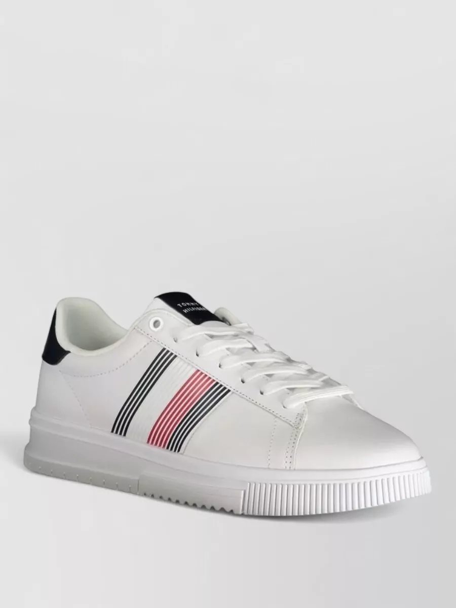 Tommy Hilfiger synthetic leather lace-up sneakers