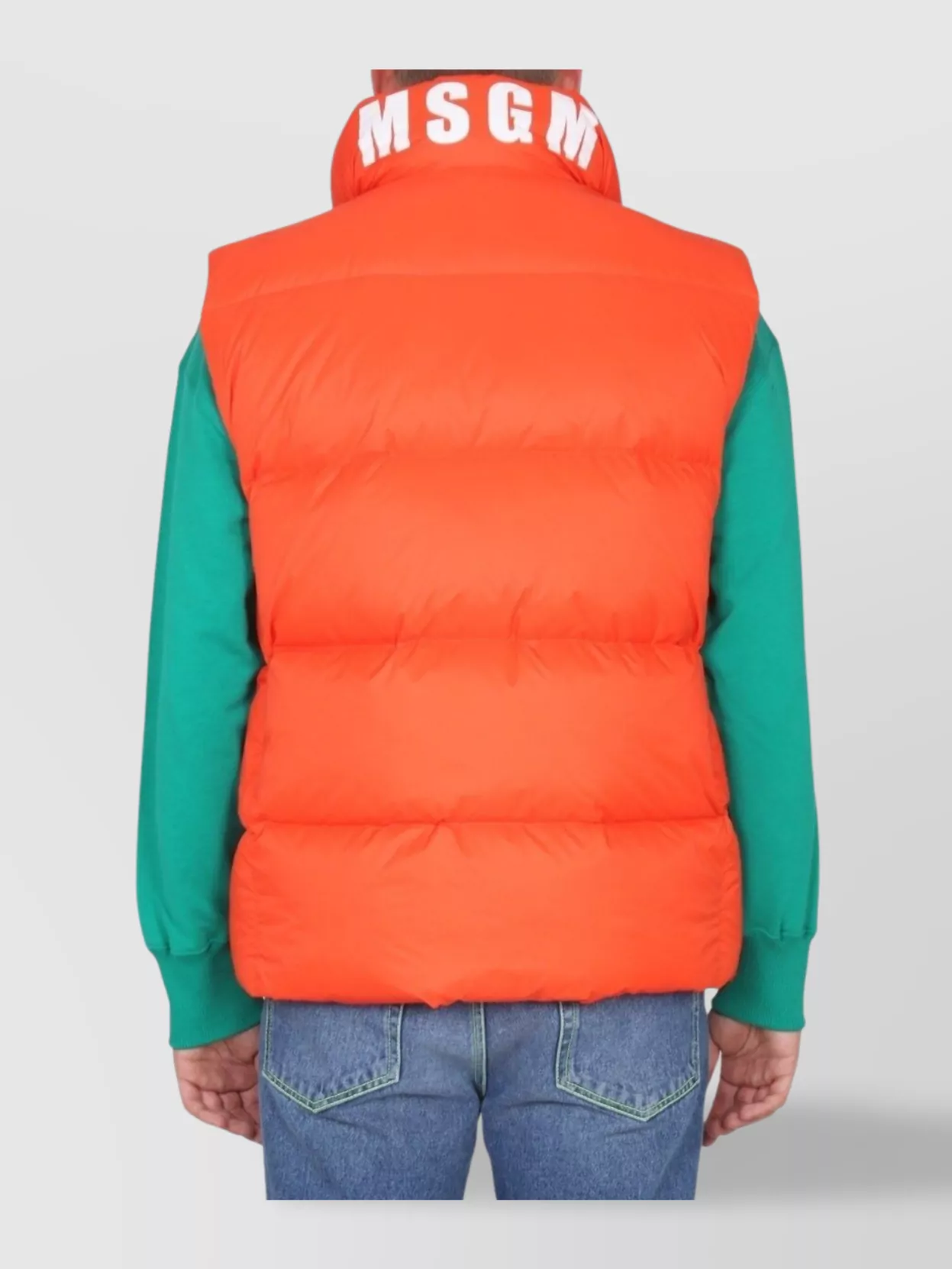 Msgm Logo Embroidered High Collar Padded Jackets