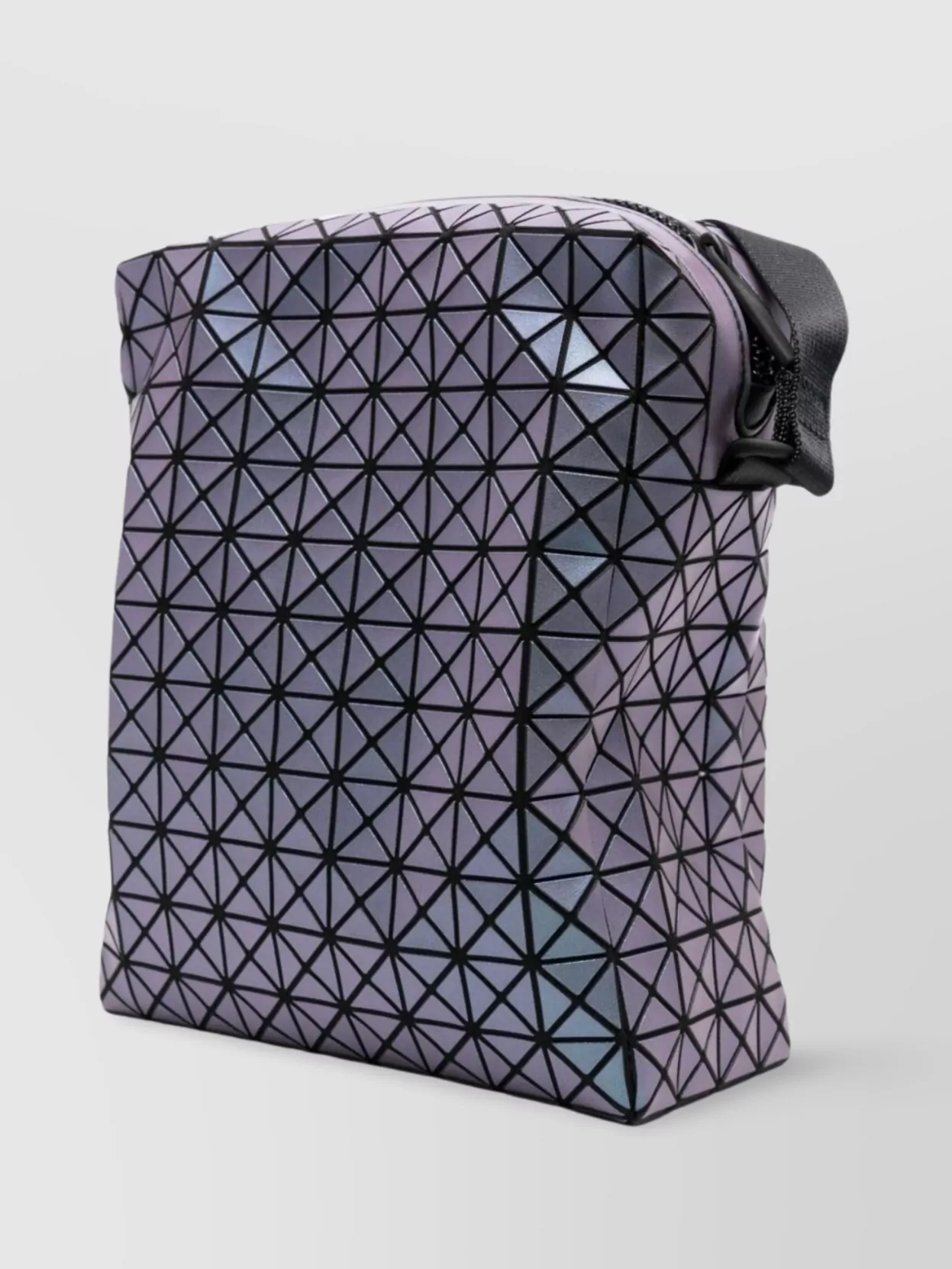 Bao Bao Issey Miyake Adjustable Strap Geometric Pattern Iridescent Finish