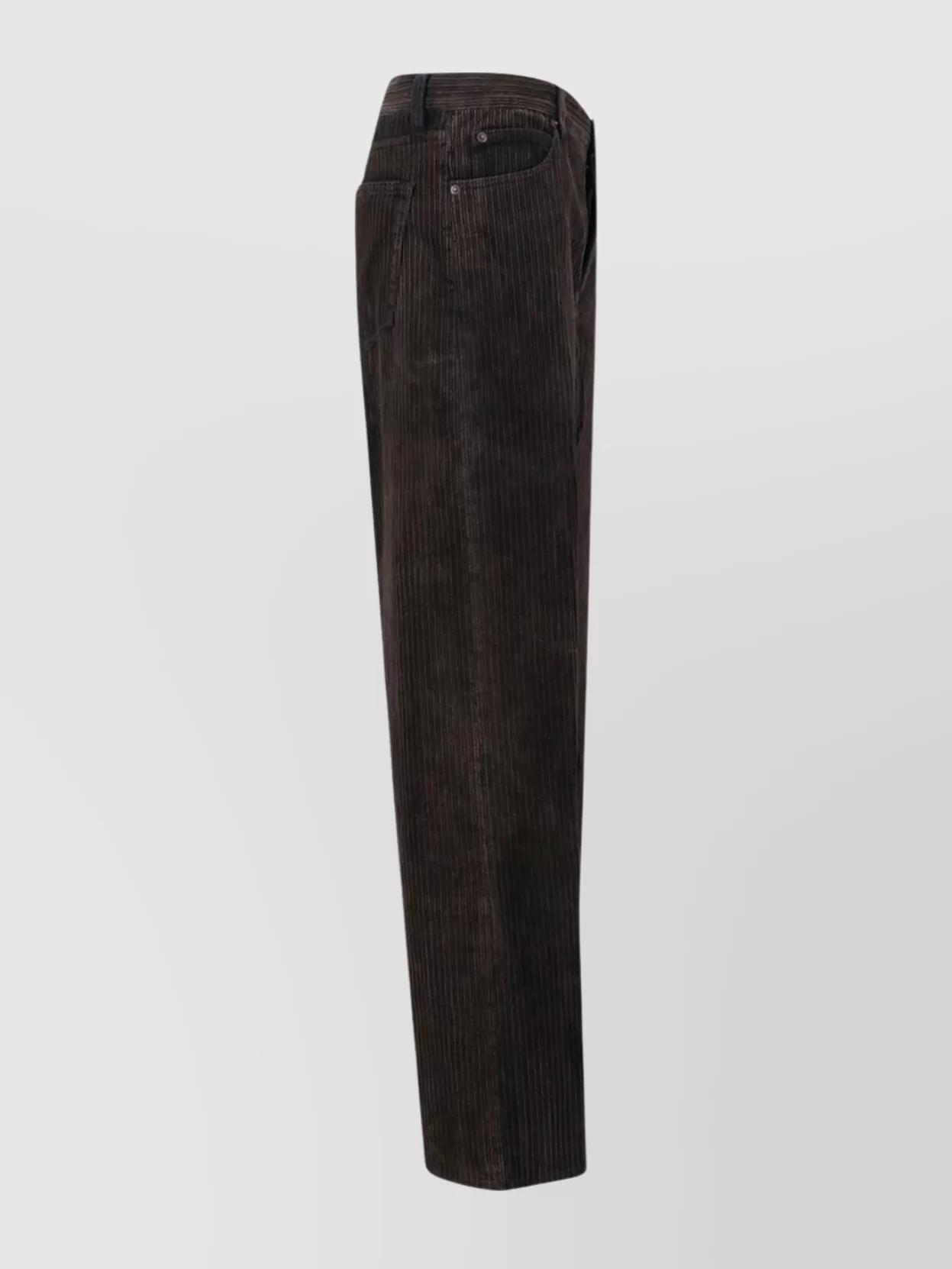 Frame Wide-leg Corduroy Trousers And Pockets In Brown
