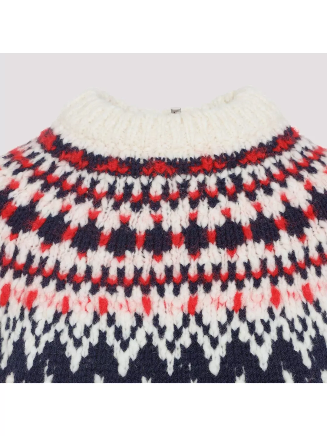 Moncler Grenoble Chunky Knit Crew Neck Sweater With Pattern