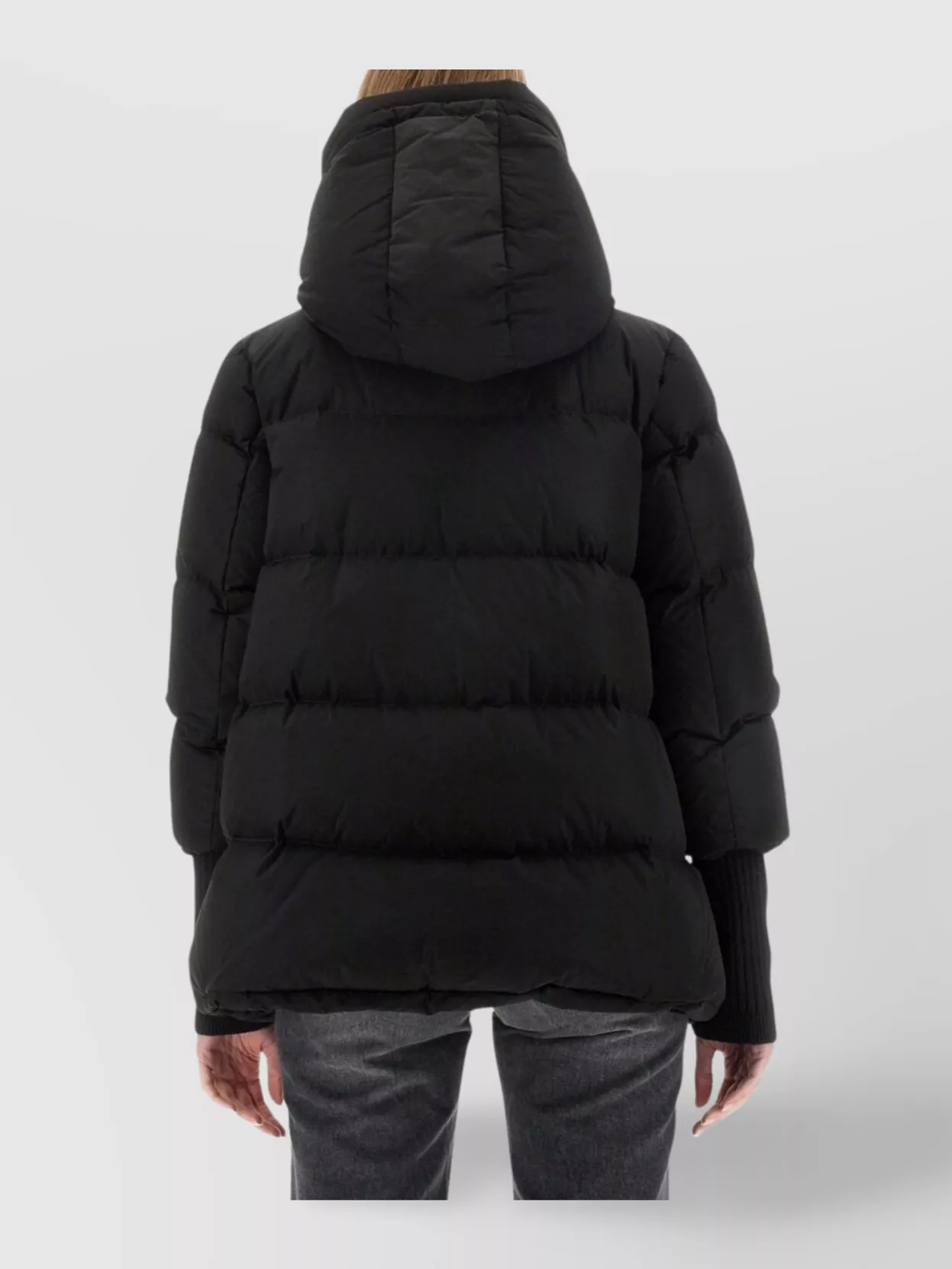 Tatras Long Hooded Quilted Jacket With Side Pockets