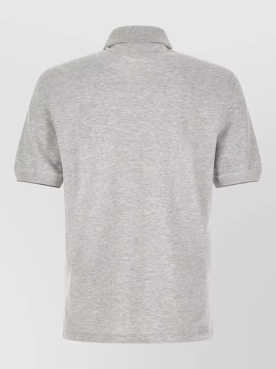Brunello Cucinelli Pique Polo Shirt Featuring Signature Logo