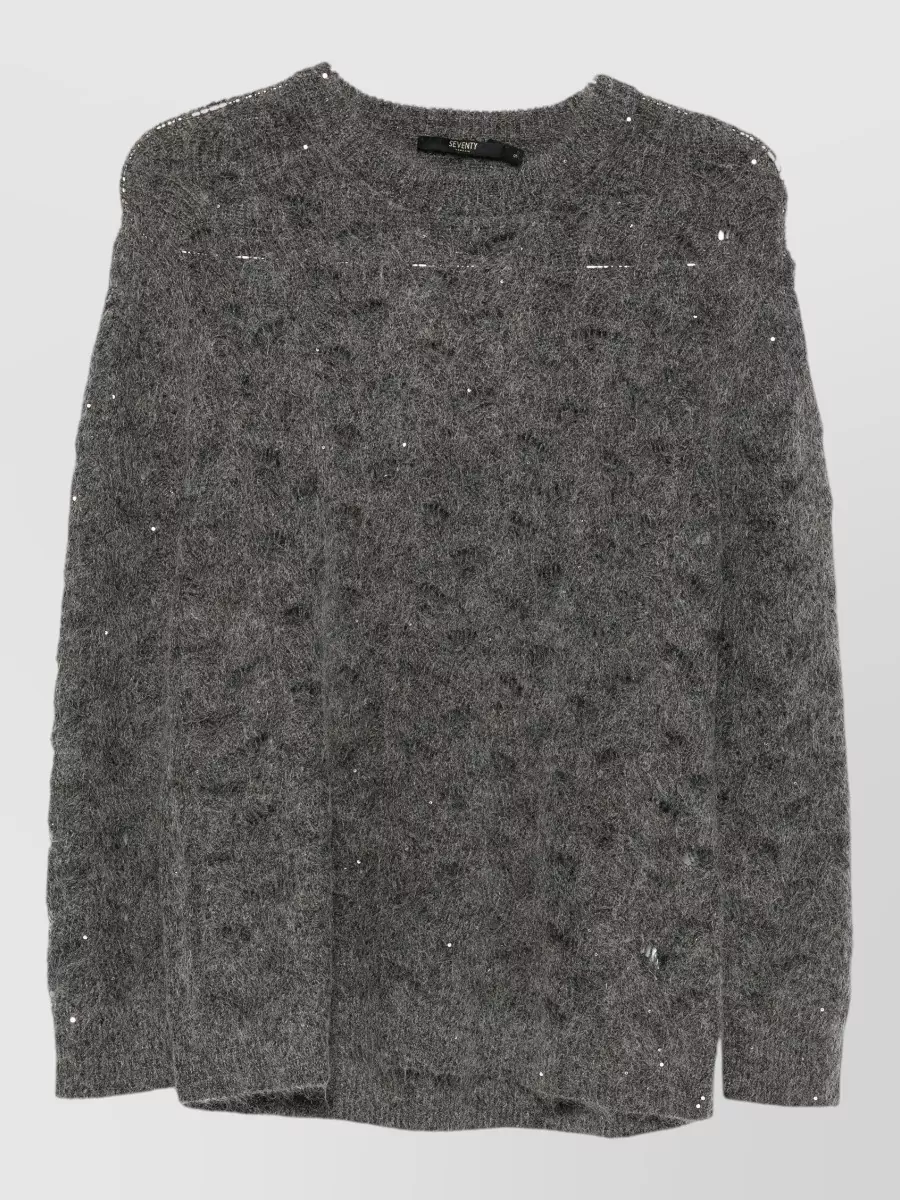 Seventy Venezia sequin-embellished open-knit sweater