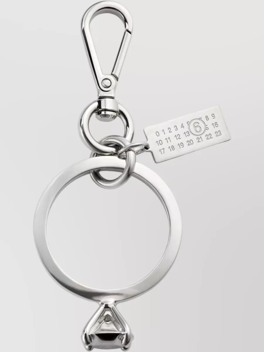 Mm6 Maison Margiela Brass Ring Charm Keyring