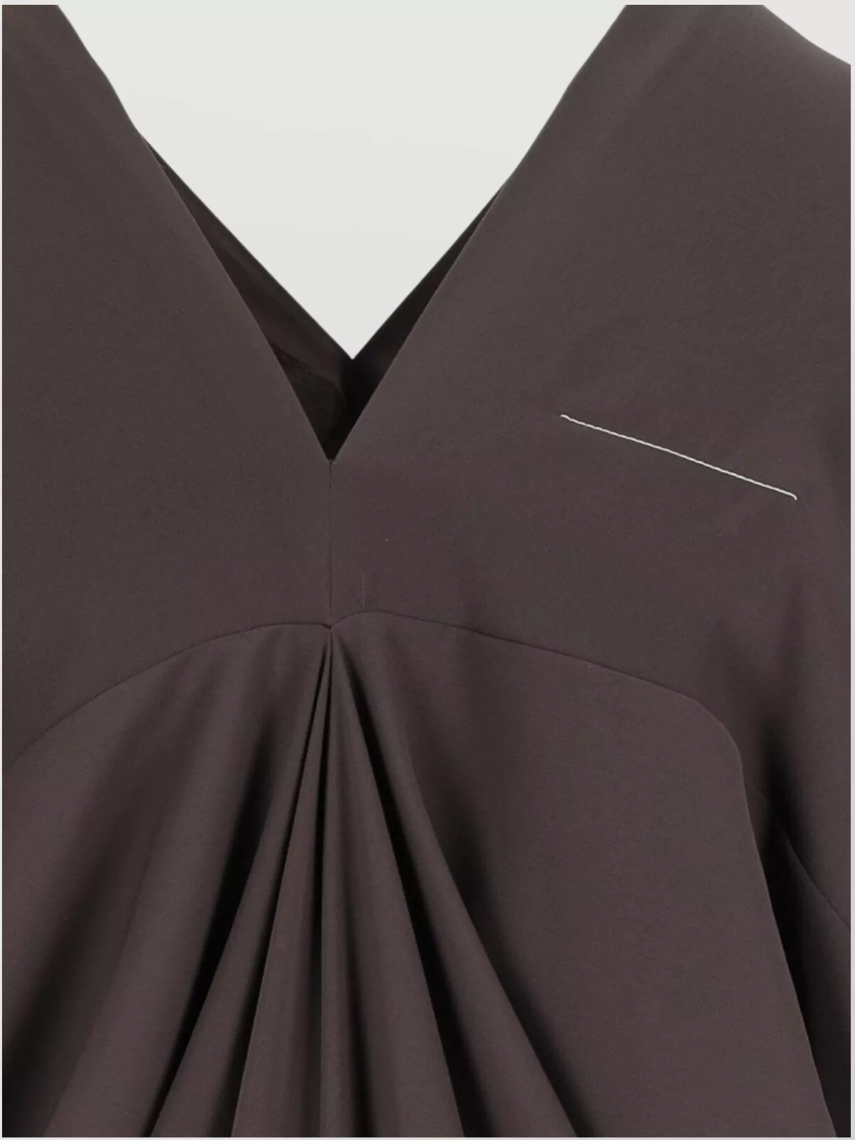 Mm6 Maison Margiela Knee Length Draped Design Dress With Short Sleeves
