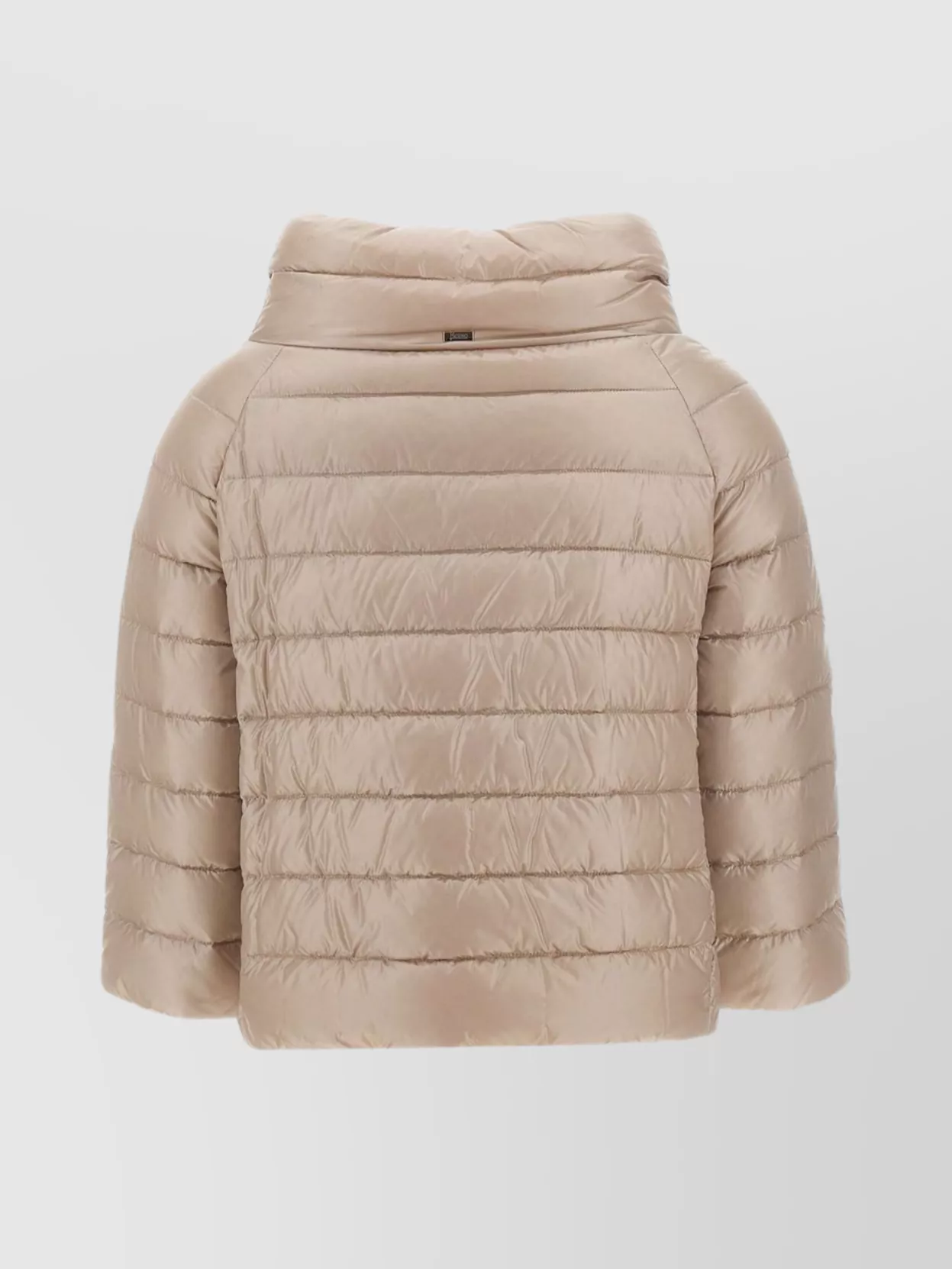 Herno Bell-shaped Down Jacket Featuring Pockets In Brown