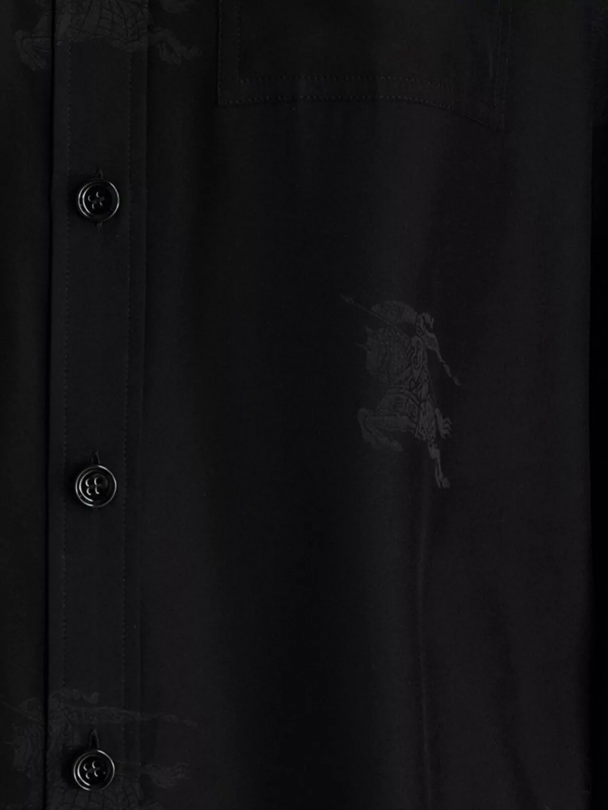Burberry Silk Ivanna Shirt With Logo Print