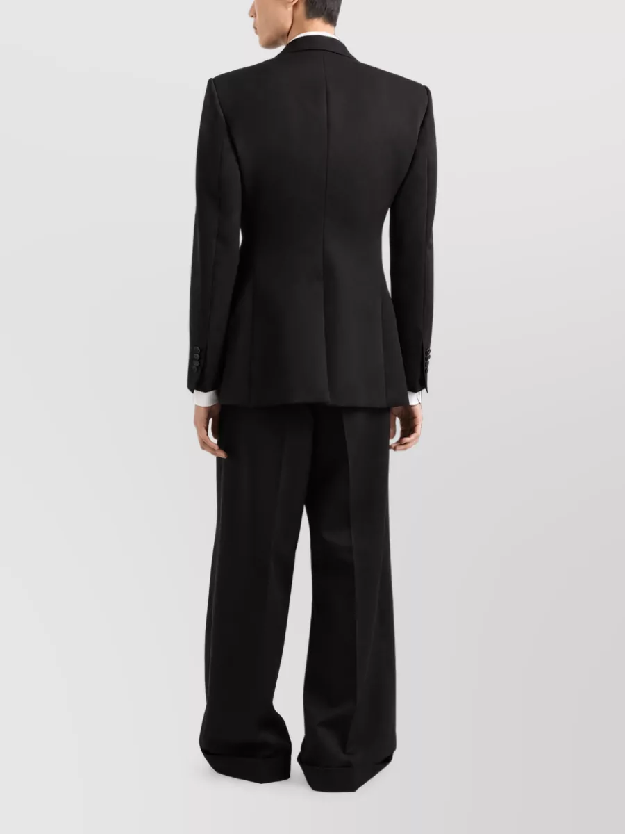 Dolce&Gabbana Wool Silk Pleated Tailored Trousers