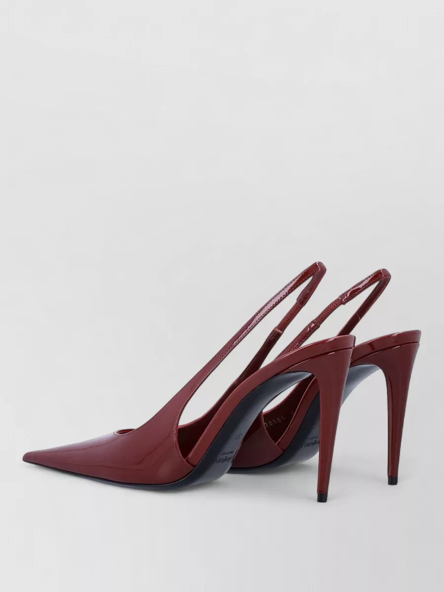 Saint Laurent Guermantes Slingback Pumps In Red Patent Leather In Red