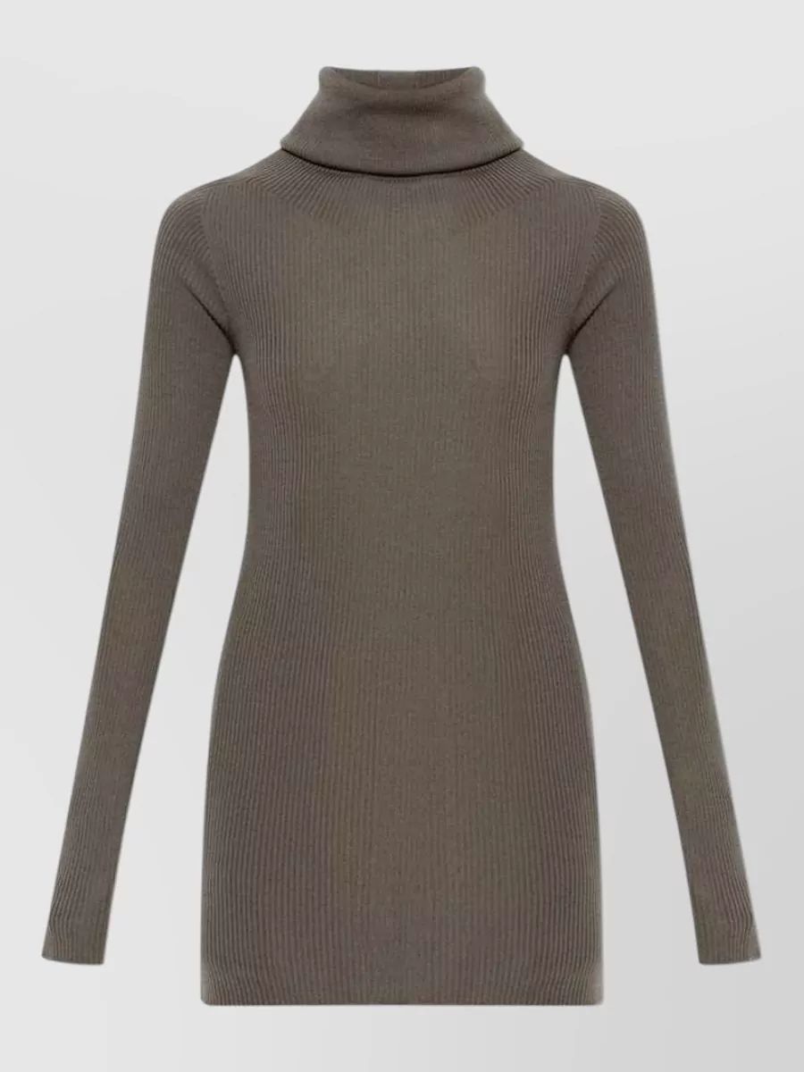 Rick Owens virgin wool ribbed turtleneck long-sleeve jumper