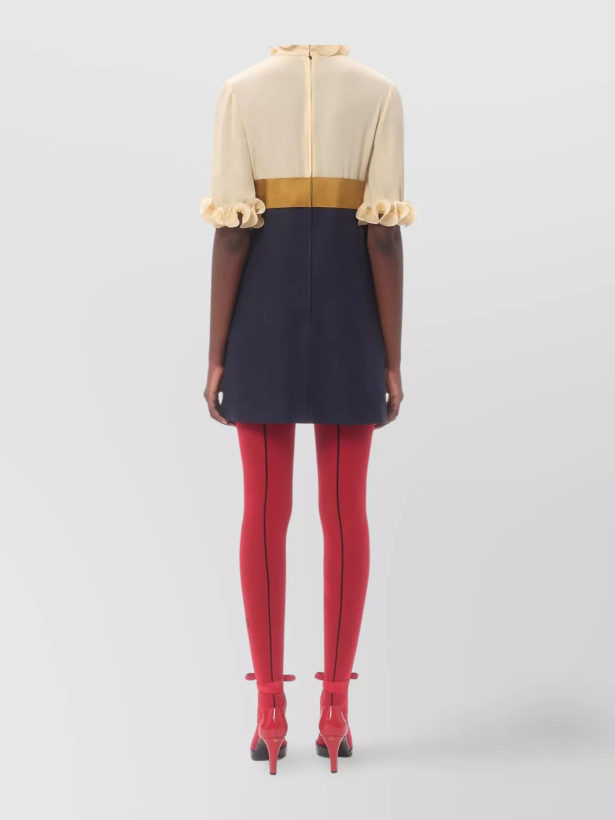 Valentino Garavani Short Dress With Crepe De Chine And Viscose