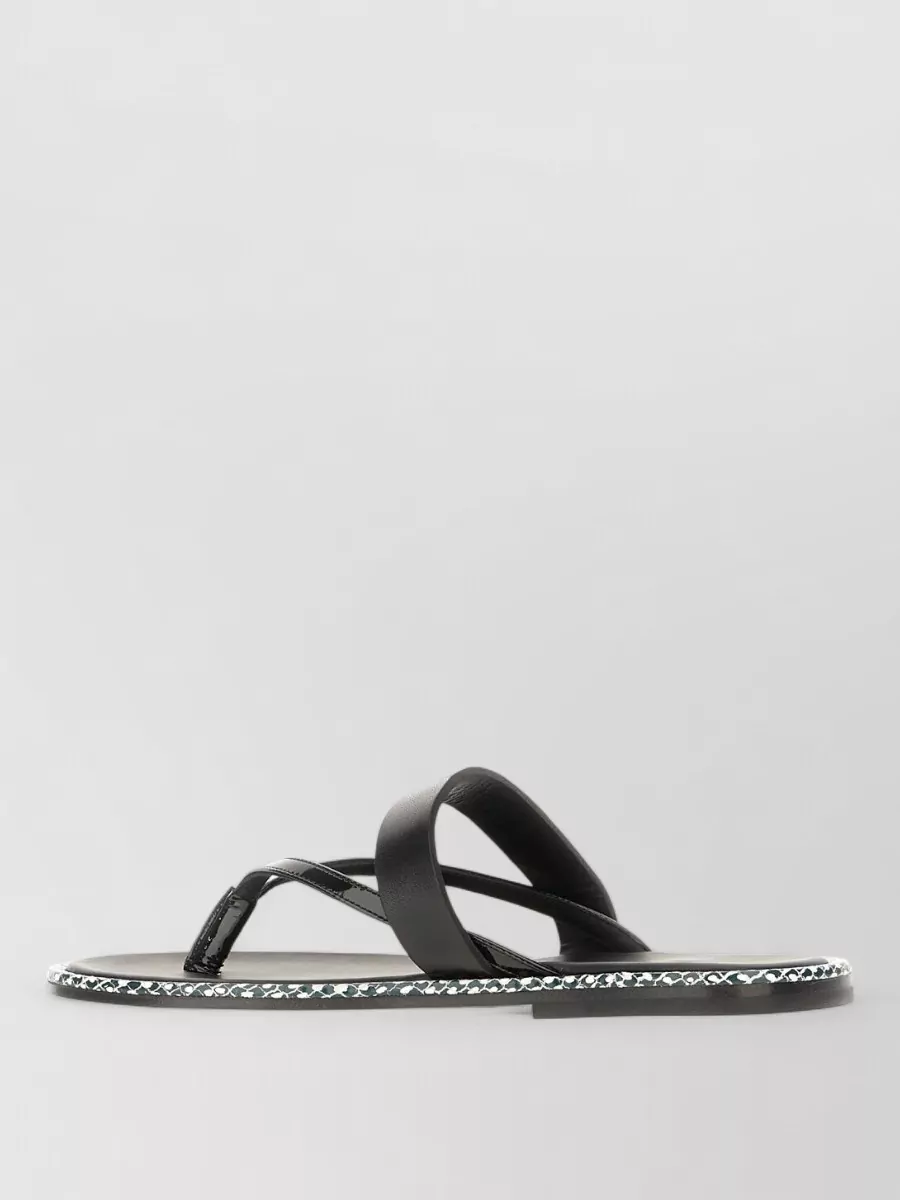 Dries Van Noten Leather Thong Sandals