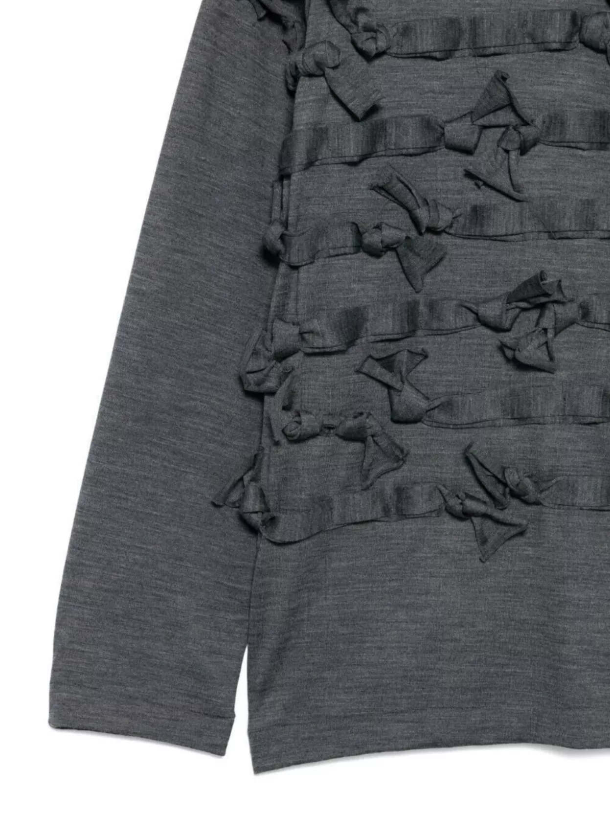 Comme Des Garçons Long Sleeve Ribbed Top With Knot Detail