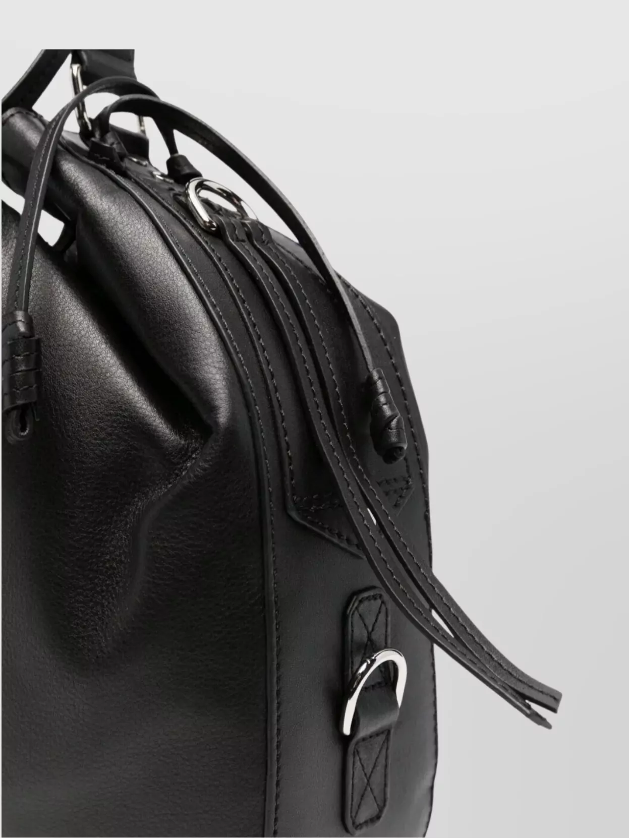 Isabel Marant Drawstring Leather Shoulder Bag