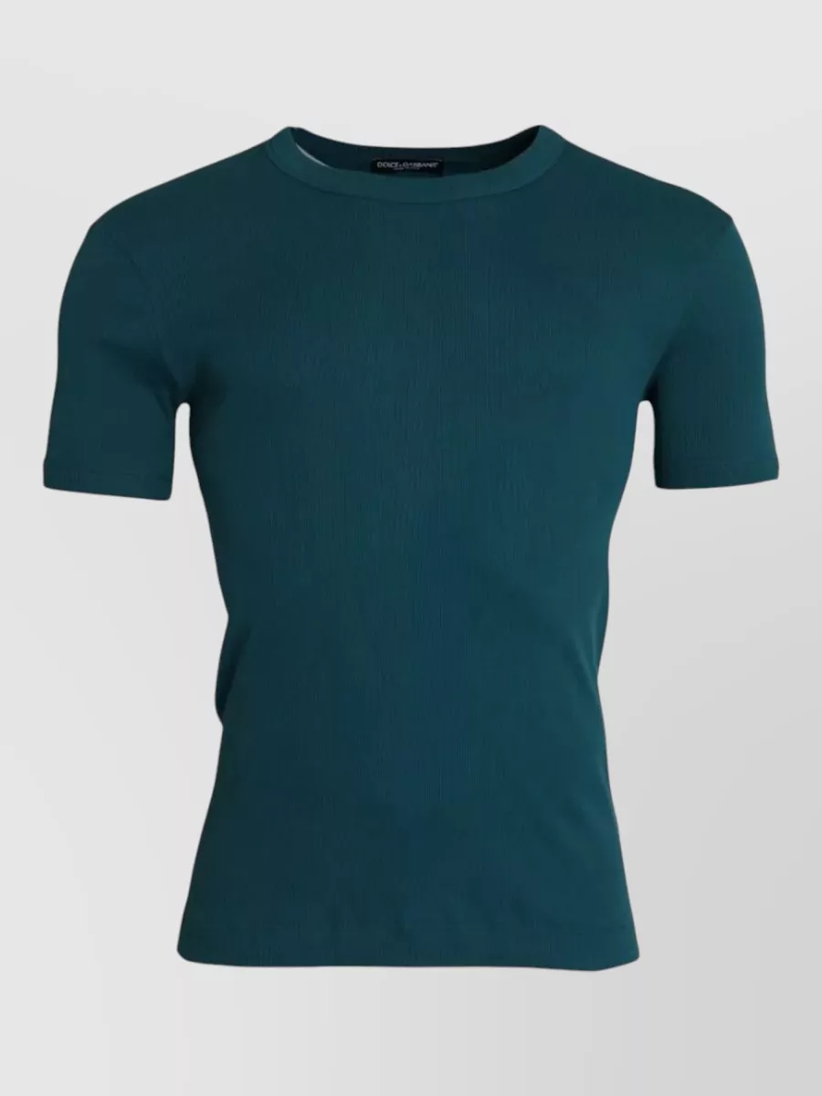 Dolce&Gabbana ribbed cotton crew neck short sleeve t-shirt