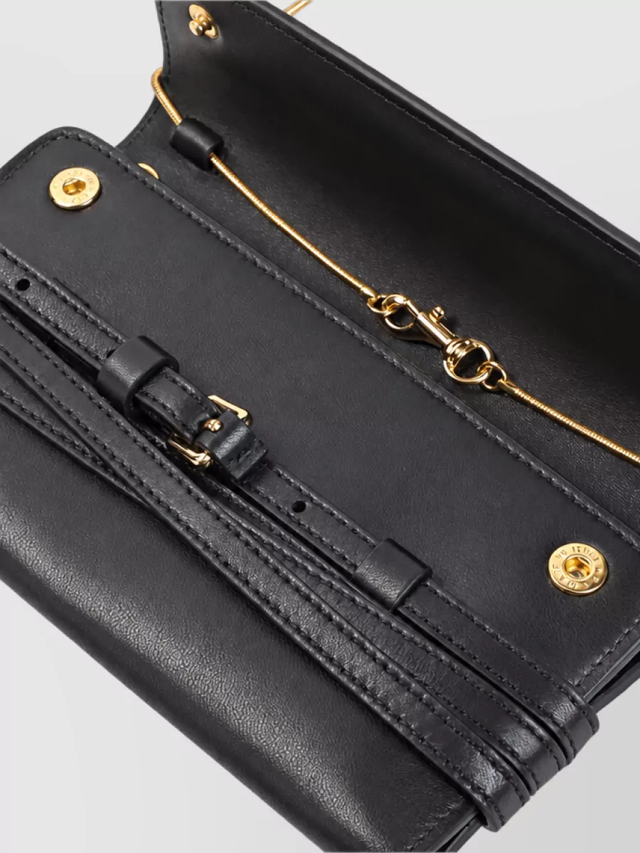 Moschino Leather Clutch Bag