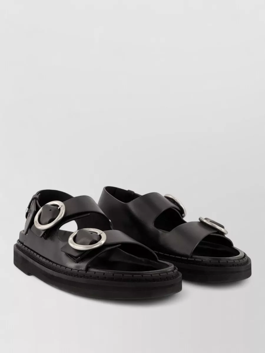 Ami Paris Leather Fussbet Sandals