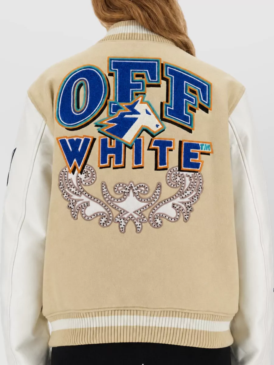 Off-White Leather Oversized Coat